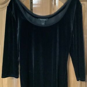 White House Black Market Black Velvet shirt
